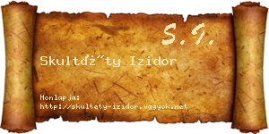 Skultéty Izidor névjegykártya
